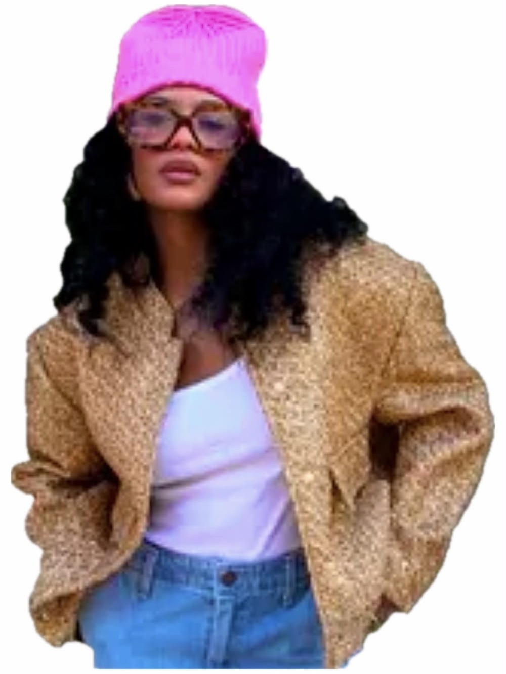 Liz Claiborne Gold Tweed Women’s Bomber Jacket - Picture 5 of 17